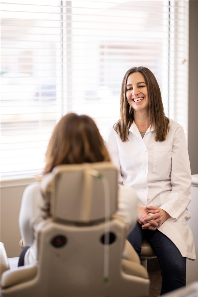 Dr. Vicki Daugherty seeing a patient - Dentist in Kirkwood, MO